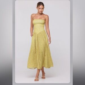 RESA Yellow Floral Maxi Dress